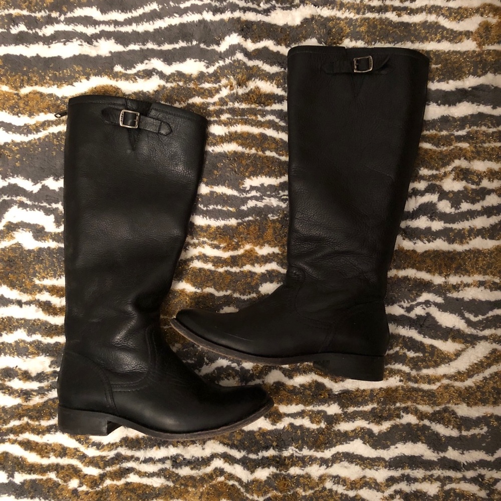 Frye Mid Calf Black Boots